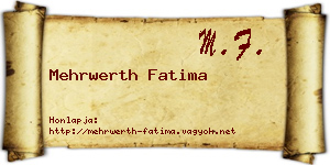 Mehrwerth Fatima névjegykártya